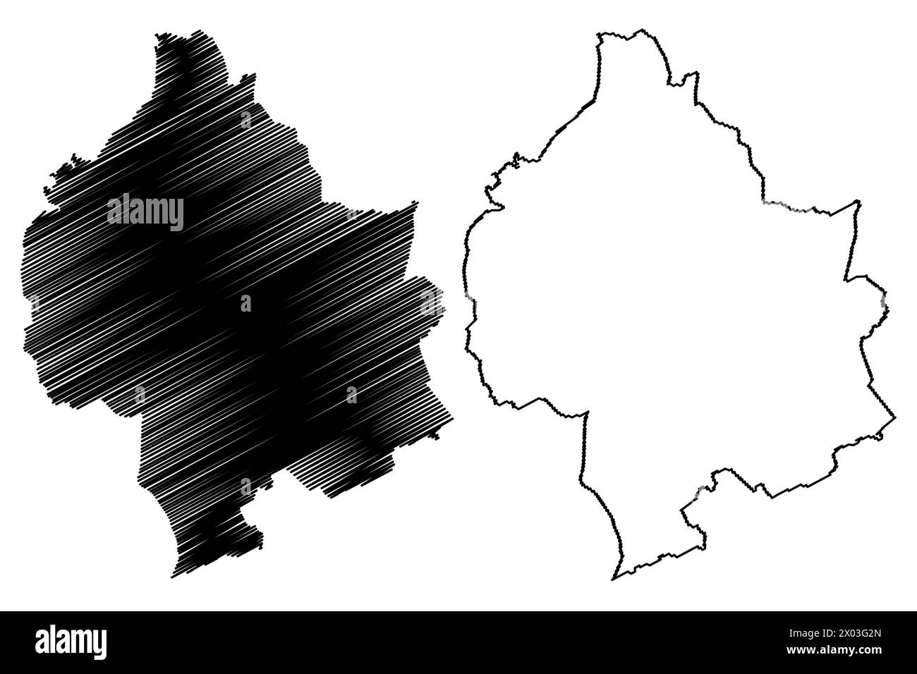 Sissach District (Switzerland, Swiss Confederation, Canton of Basel-Landschaft or Basel-Country, Baselland or Baselbiet) map vector illustration, scri Stock Vector