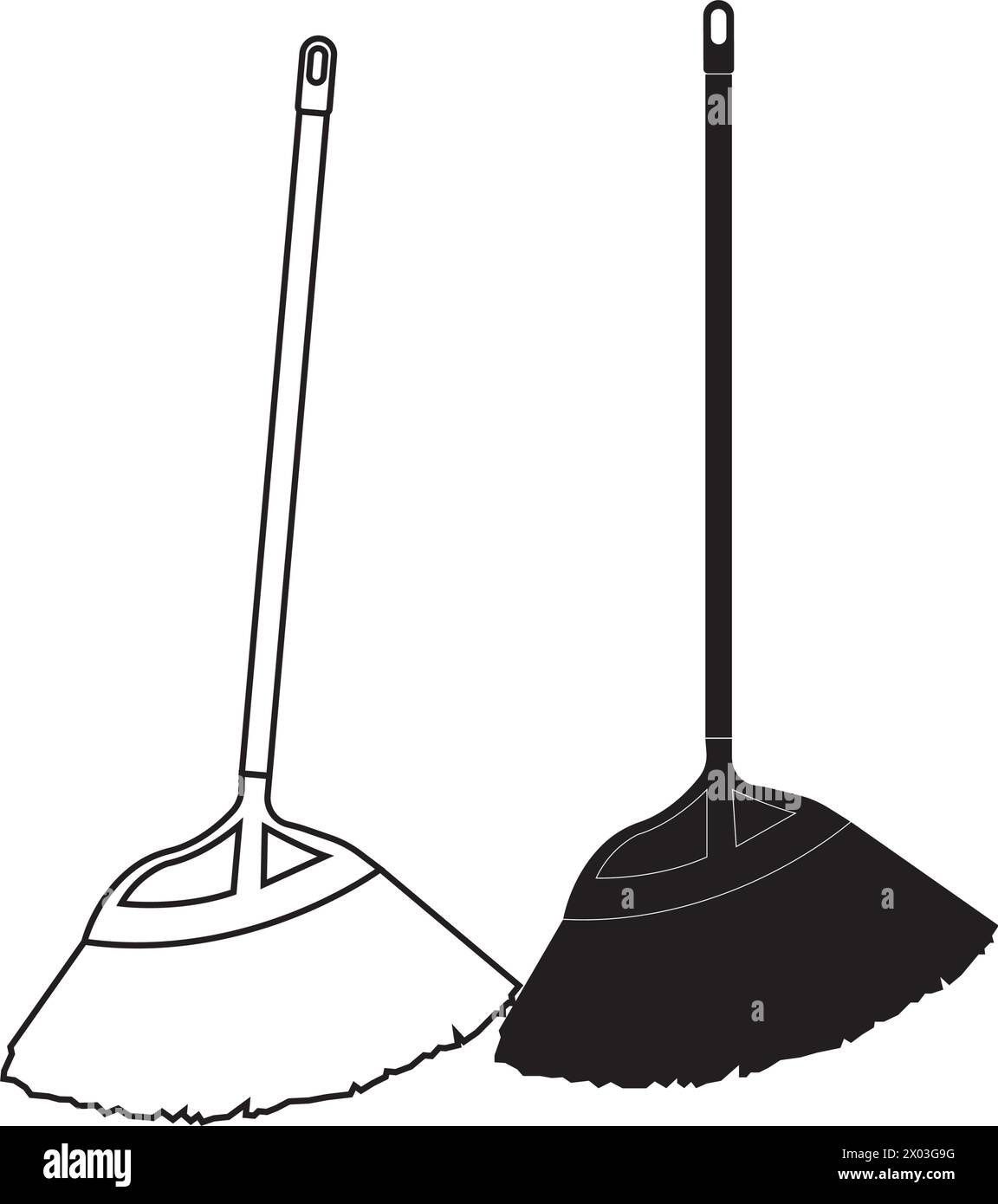 broom icon vector illustration simple design Stock Vector