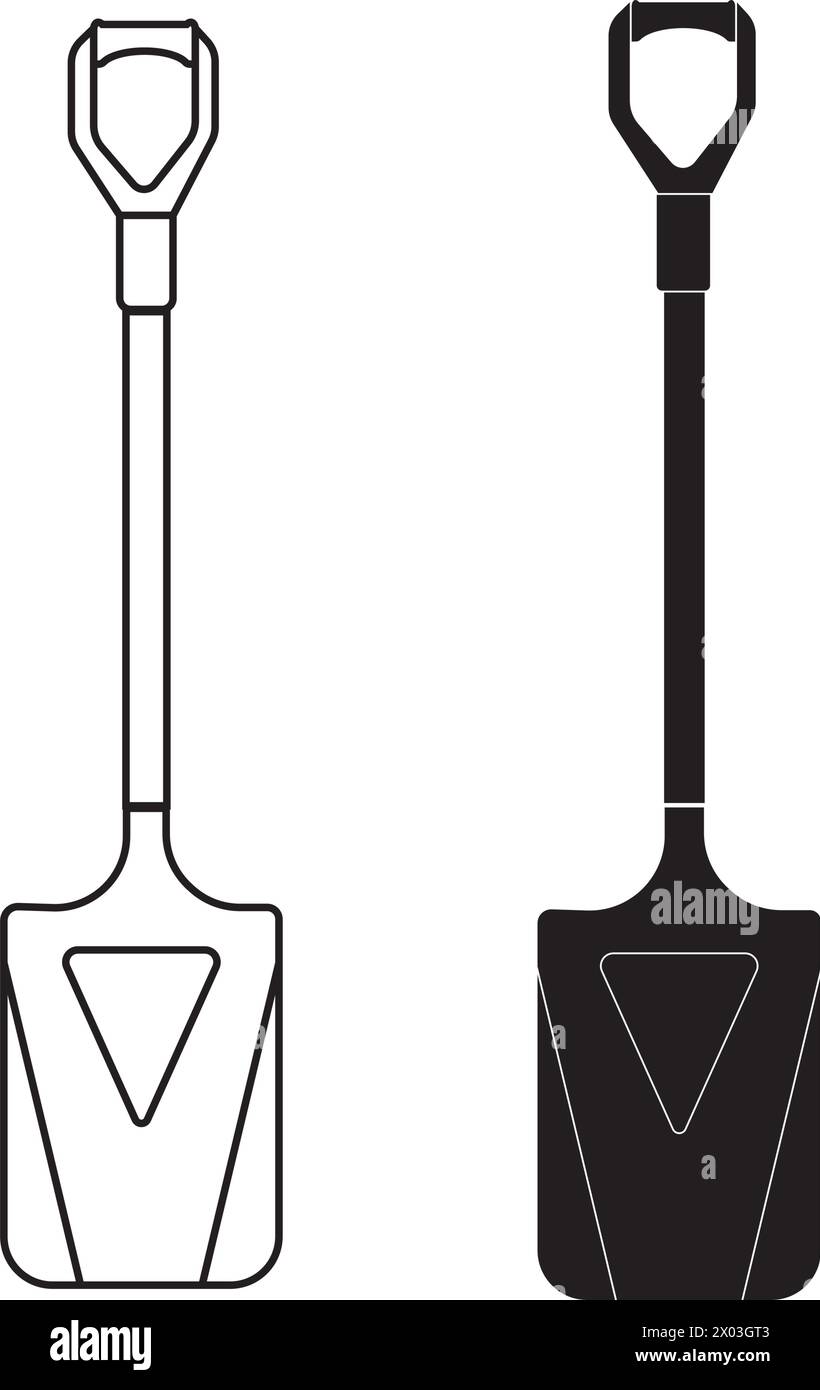 shovel icon vector illustration symbol design Stock Vector