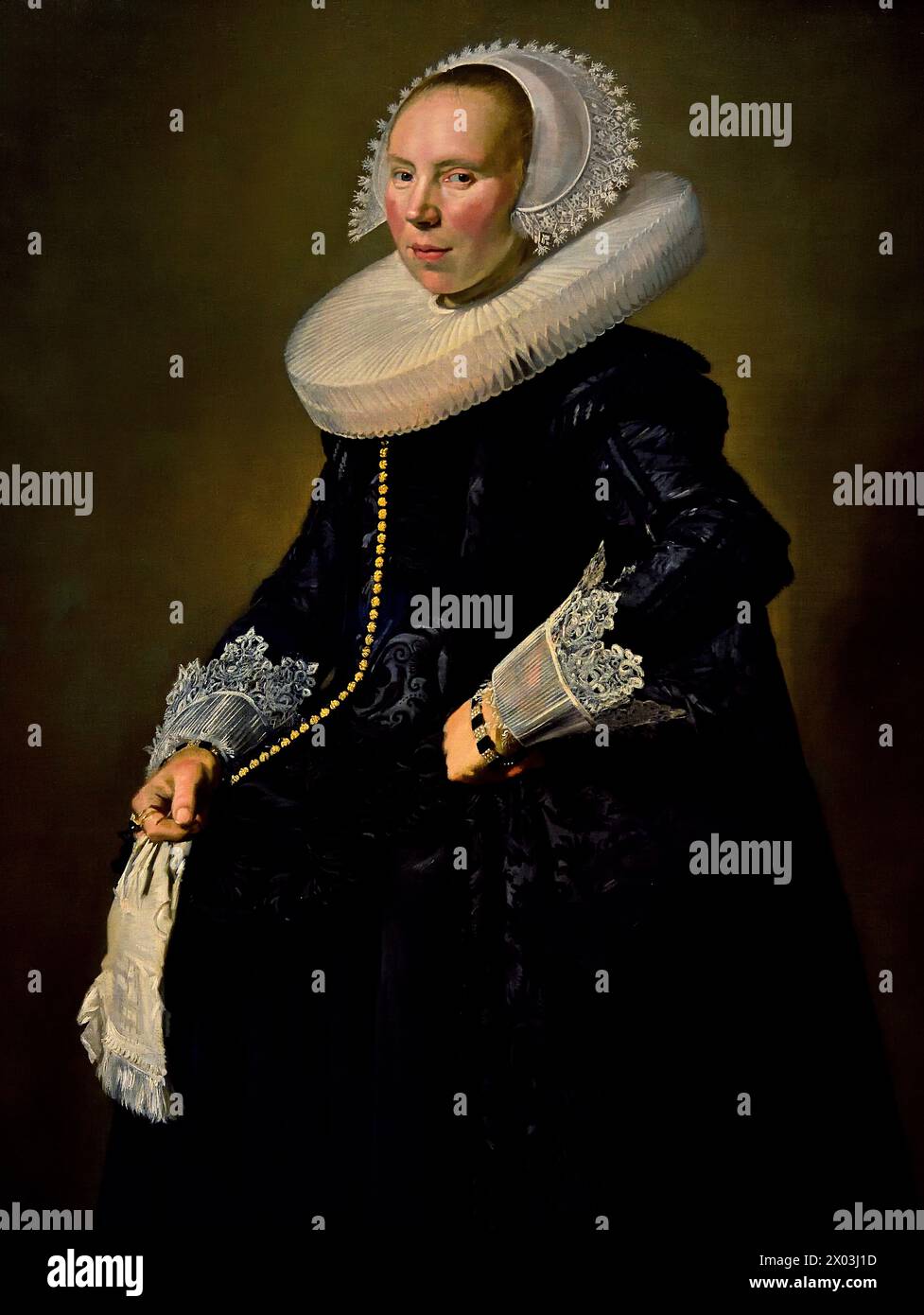 Portrait of a woman, probably Cunera van Baersdorp (1600-1640)  (c. 1625)  Frans Hals, 1582-1666, Antwerp- Haarlem,  Dutch, The Netherlands, 17th century, Dutch Golden Age Stock Photo