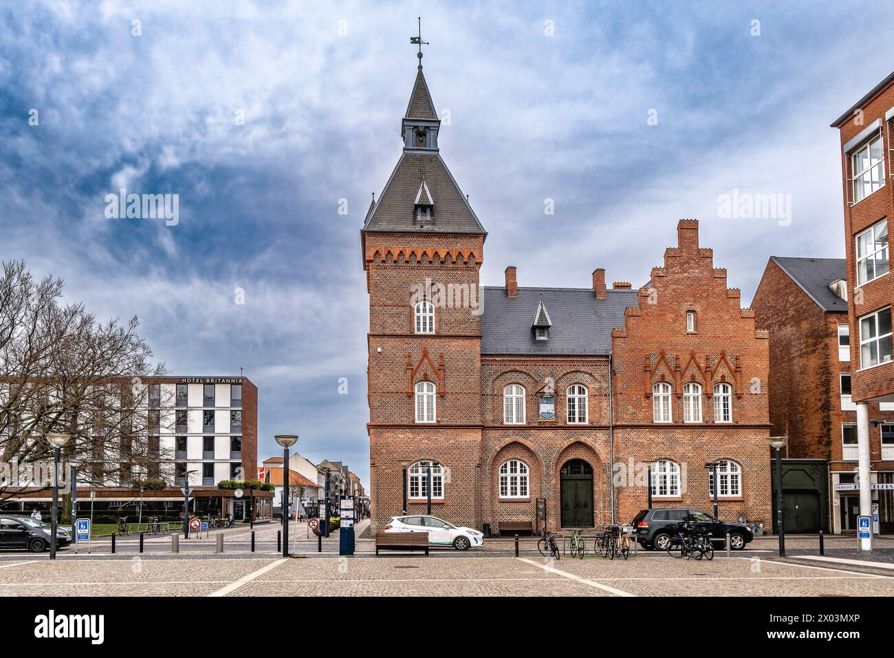 Old town hall in Esbjerg city Denmark Stock Photo