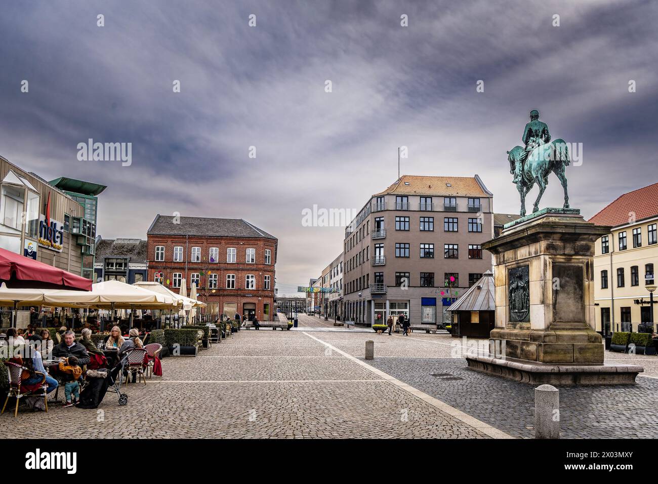 Main market square in Esbjerg, Denmark Stock Photo