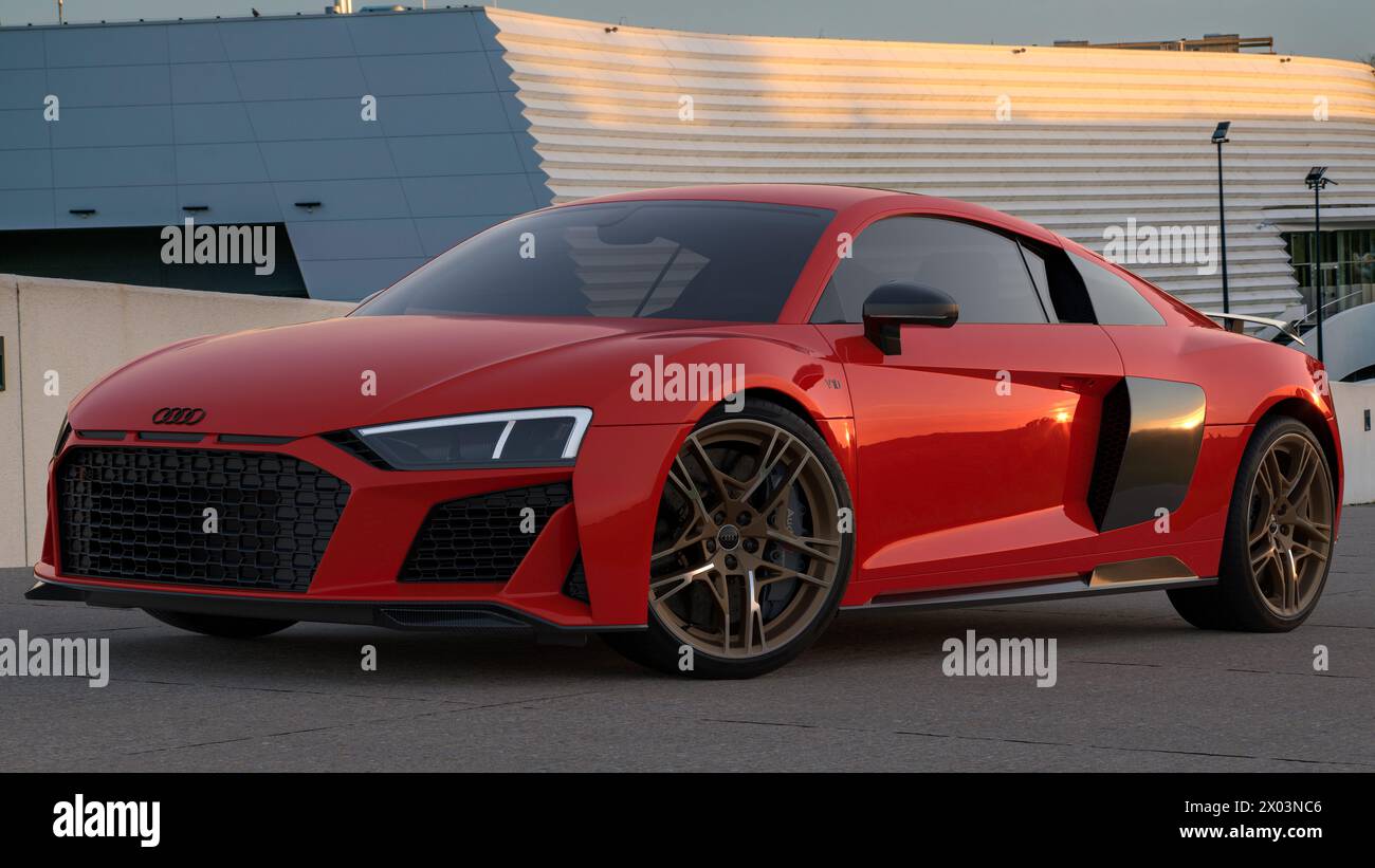 Audi R8. Born on the track, made for the road Stock Photo - Alamy