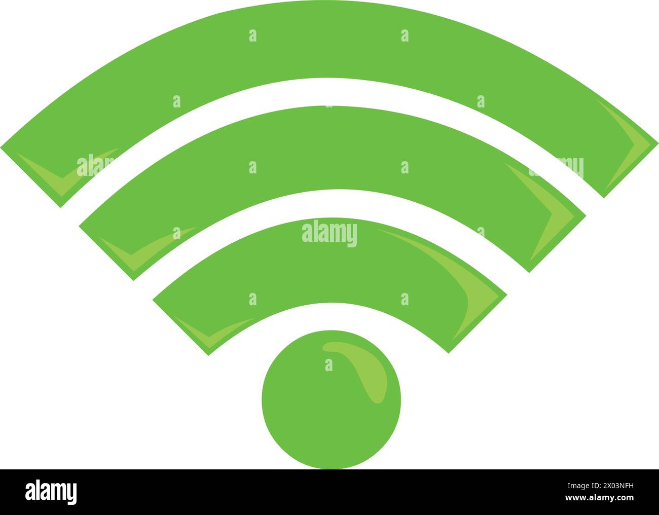 vector green symbol wi-fi Stock Vector
