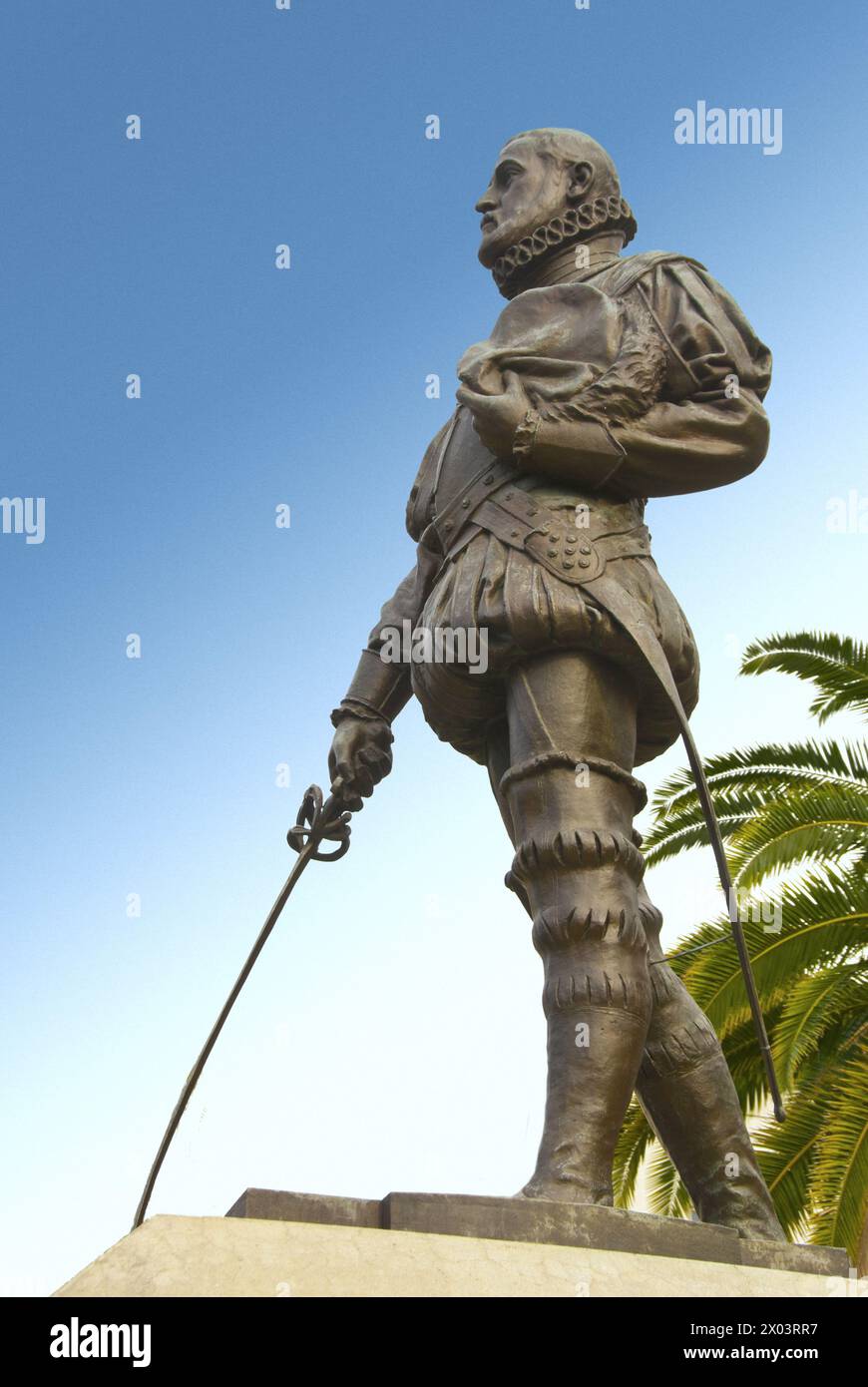 Sculpture don pedro menendez de aviles hi-res stock photography and