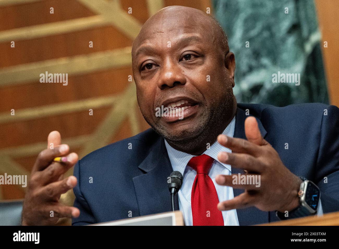 Senator Tim Scott (R-S.C.), Committee Ranking Member, during a Senate ...