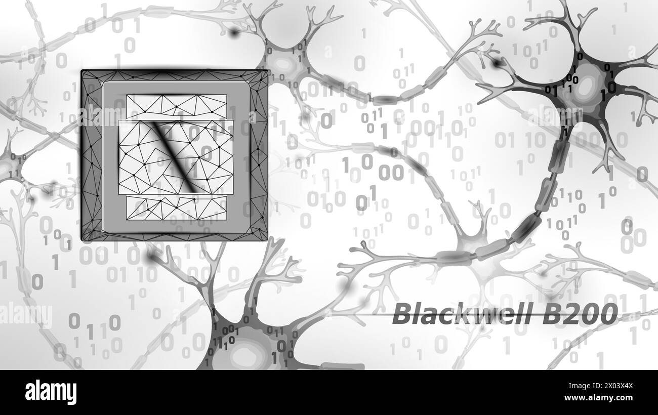 Blackwell New Innovation Technology AI Chip Editorial vector NVIDIA AI