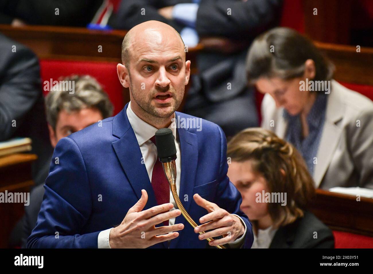 French Deputy Minister for Europe JeanNoel Barrot speaks during a