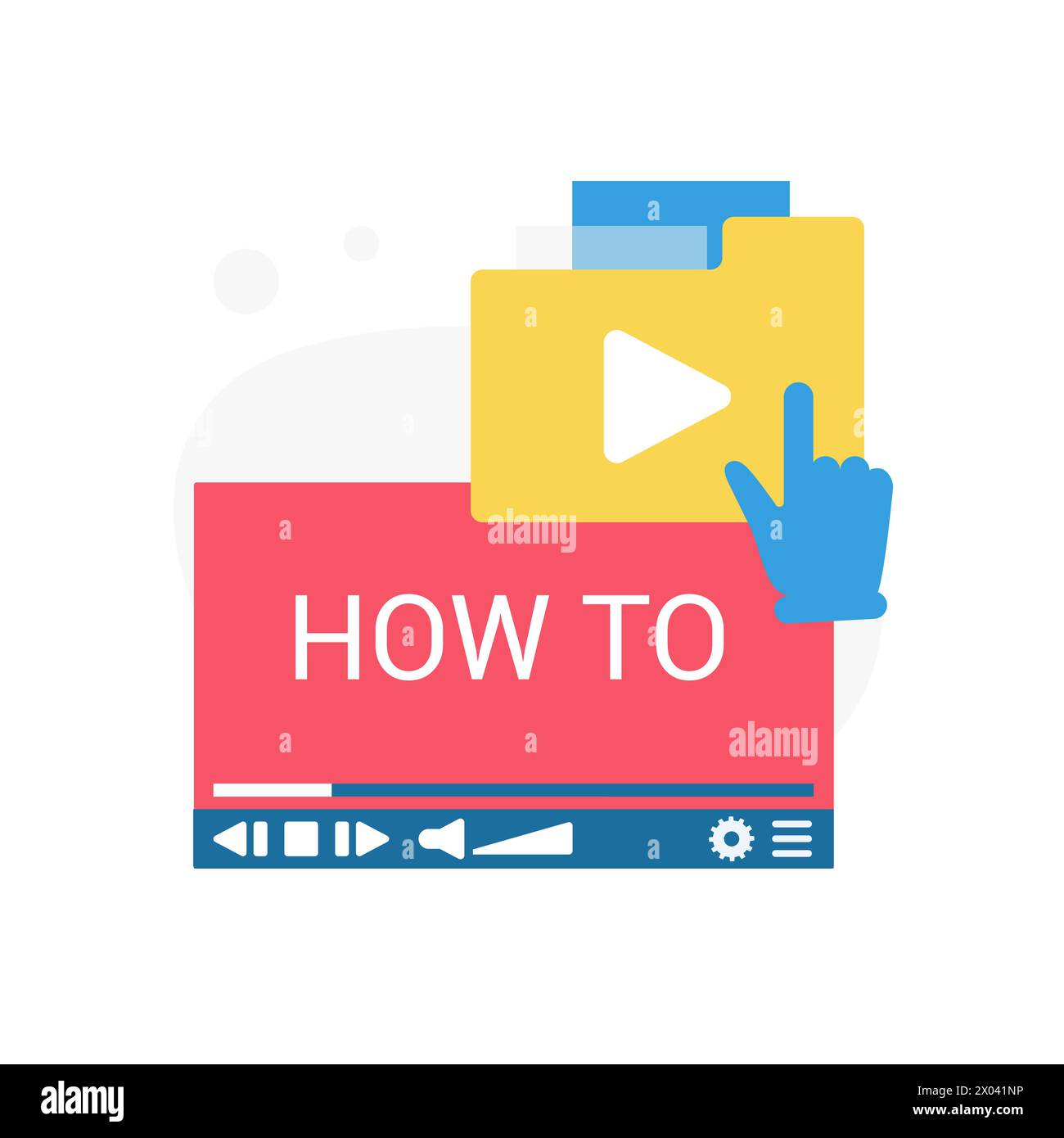 Video tutorial or stream, webinar in social media for online education ...