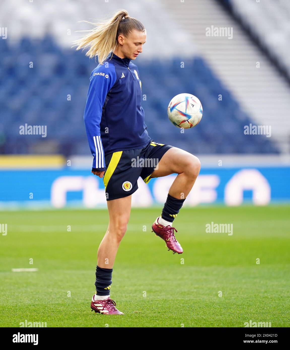 Scotland's Jenna Clark warms up ahead of the UEFA Women's Euro 2025 ...