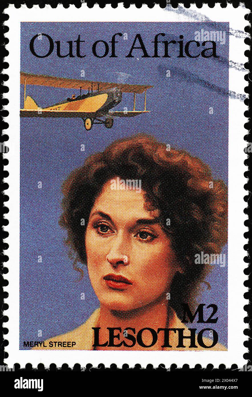 Meryl Streep in 'Out of Africa' on postage stamp Stock Photo