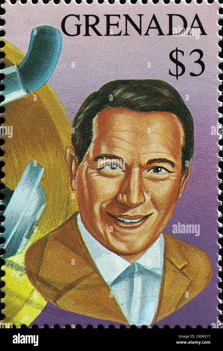 Perry Como portrait on postage stamp Stock Photo