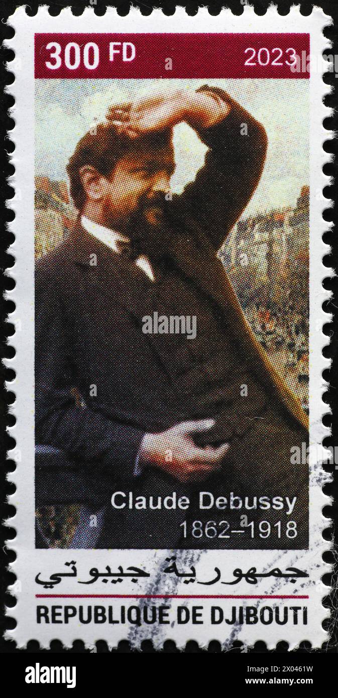 Claude Debussy on postage stamp of Djibouti Stock Photo