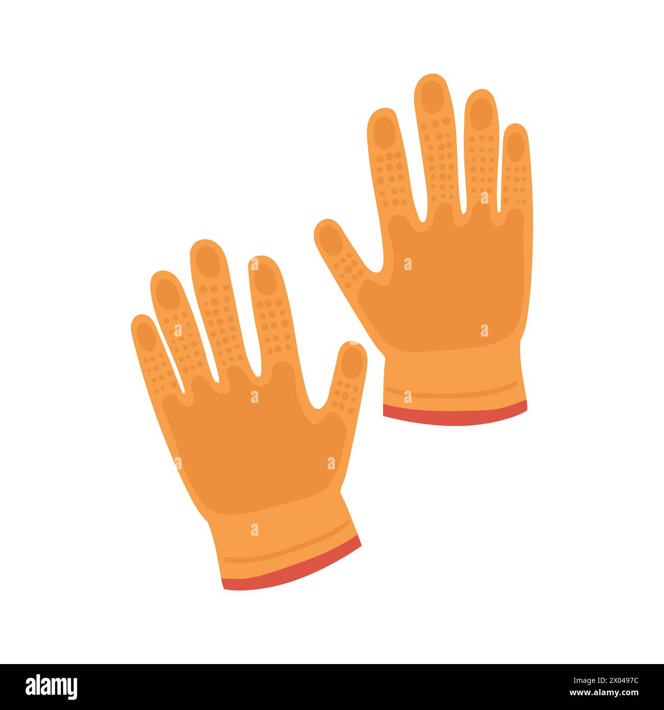 Farming protection gloves. Farmer agricultural equipment, gardening