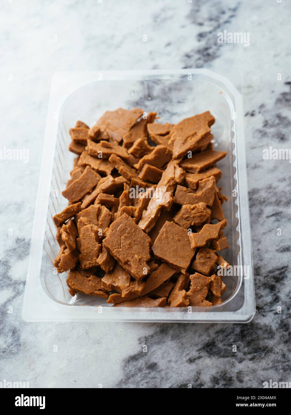 Pea proteins isolate based vegan meat alternative, kebab style Stock