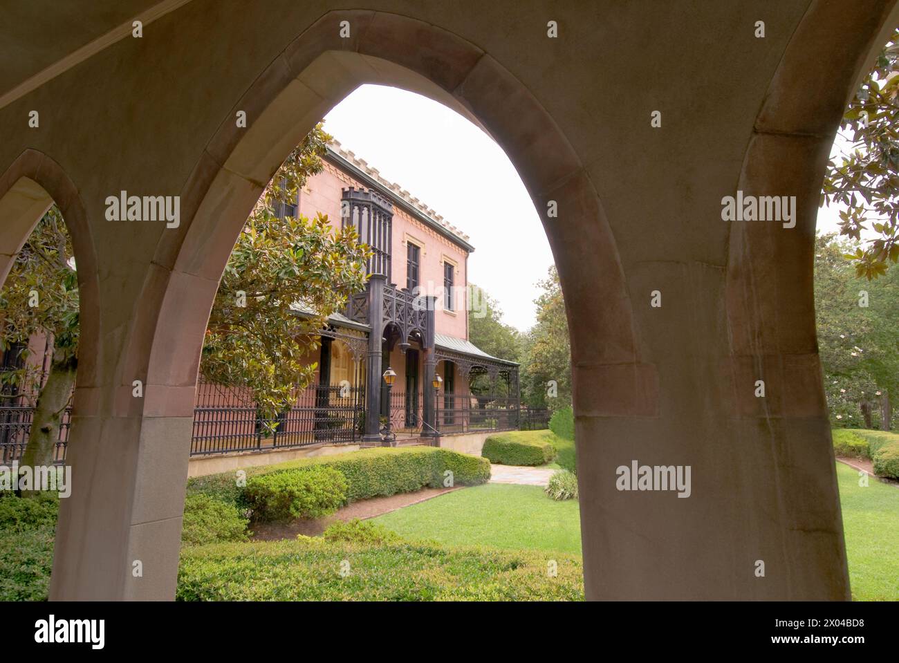 Historic Green-Meldrim House General William T. Sherman's headquarters during his occupation of Savannah during the US Civil War, now a museum. Stock Photo