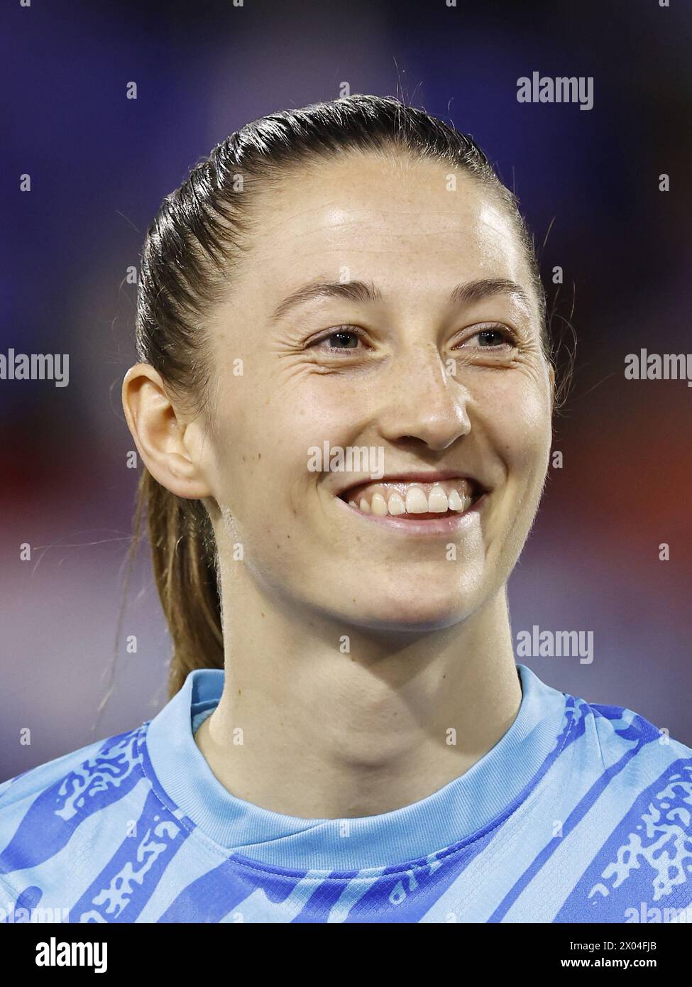 BREDA - Norway women goalkeeper Cecilie Fiskerstrand during the European Championship qualifying match for women in group A1 between the Netherlands and Norway at the Rat Verlegh stadium on April 9, 2024 in Breda, the Netherlands. ANP | Hollandse Hoogte | MAURICE VAN STEEN Stock Photo