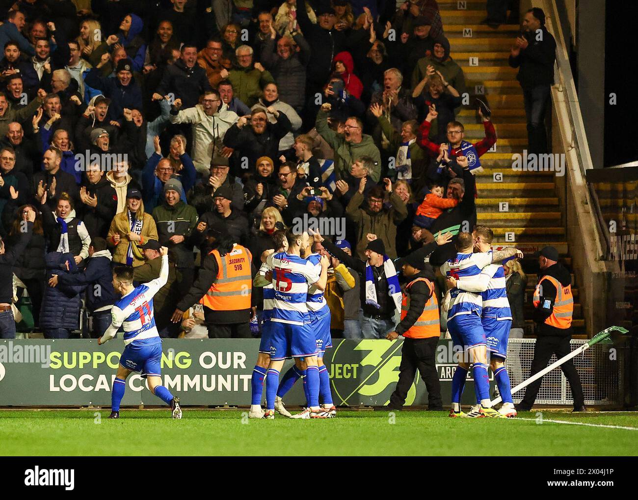 Sam Field of Queens Park Rangers scores to make it 0-1 during the Sky ...