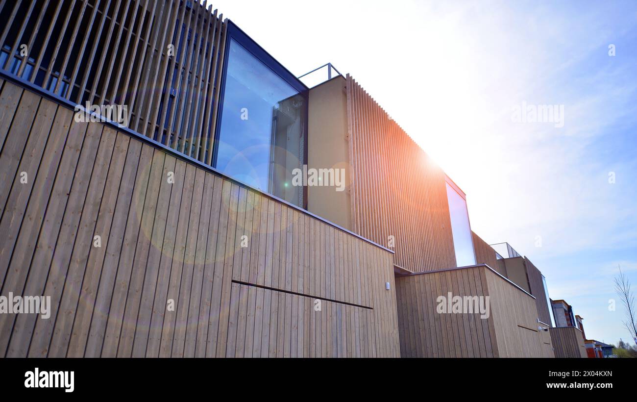 New single family house in a new development area. Residential home ...