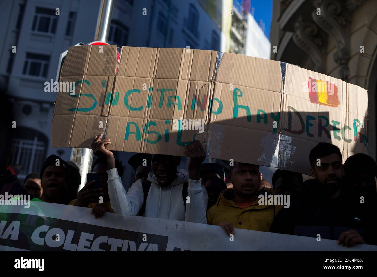Demonstration Only Madrid, Madrid, Spain. 9th Apr, 2024. Members of social organizations ...