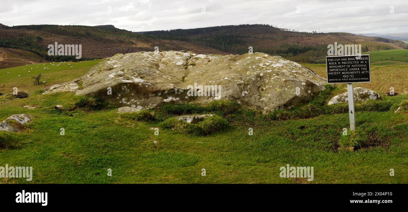 MAIN ROCK, LORDENSHAWS, NORTHUMBERLAND Stock Photo