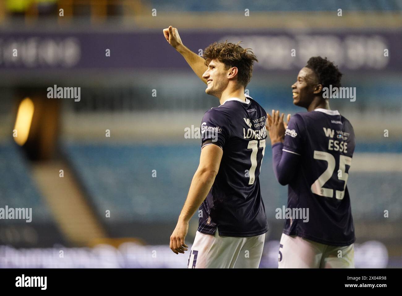 London, UK. 09th Apr, 2024. Ryan Longman of Millwall clapping the fans after the Millwall FC v Leicester City FC sky bet EFL Championship match at The Den, London, England, United Kingdom on 9 April 2024 Credit: Every Second Media/Alamy Live News Stock Photo
