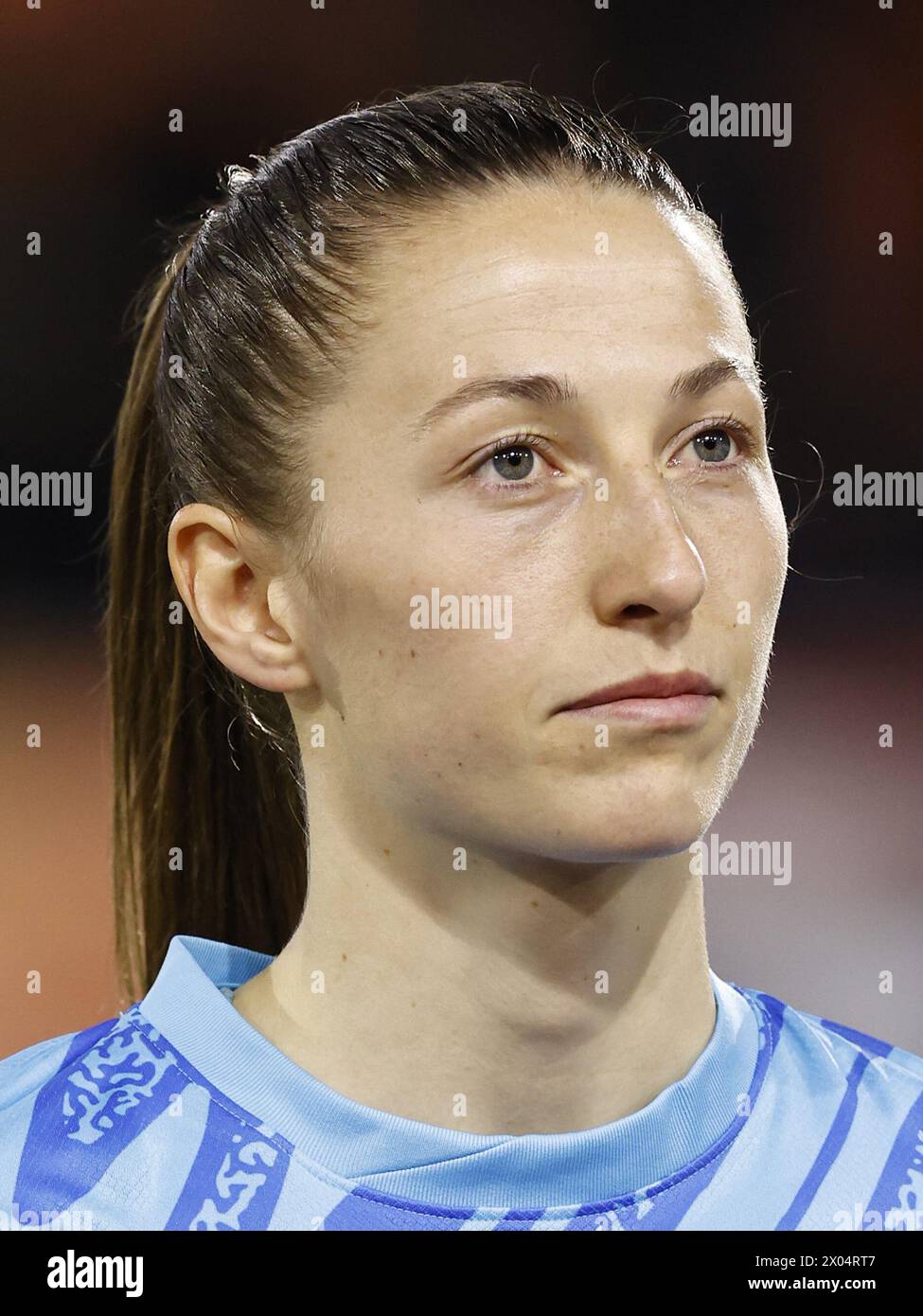 BREDA - Norway women goalkeeper Cecilie Fiskerstrand during the European Championship qualifying match for women in group A1 between the Netherlands and Norway at the Rat Verlegh stadium on April 9, 2024 in Breda, the Netherlands. ANP | Hollandse Hoogte | MAURICE VAN STEEN Stock Photo