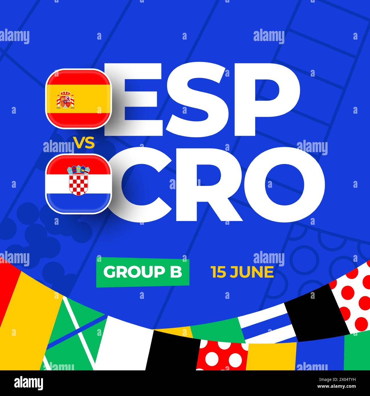 Spain vs Croatia football 2024 match versus. 2024 group stage