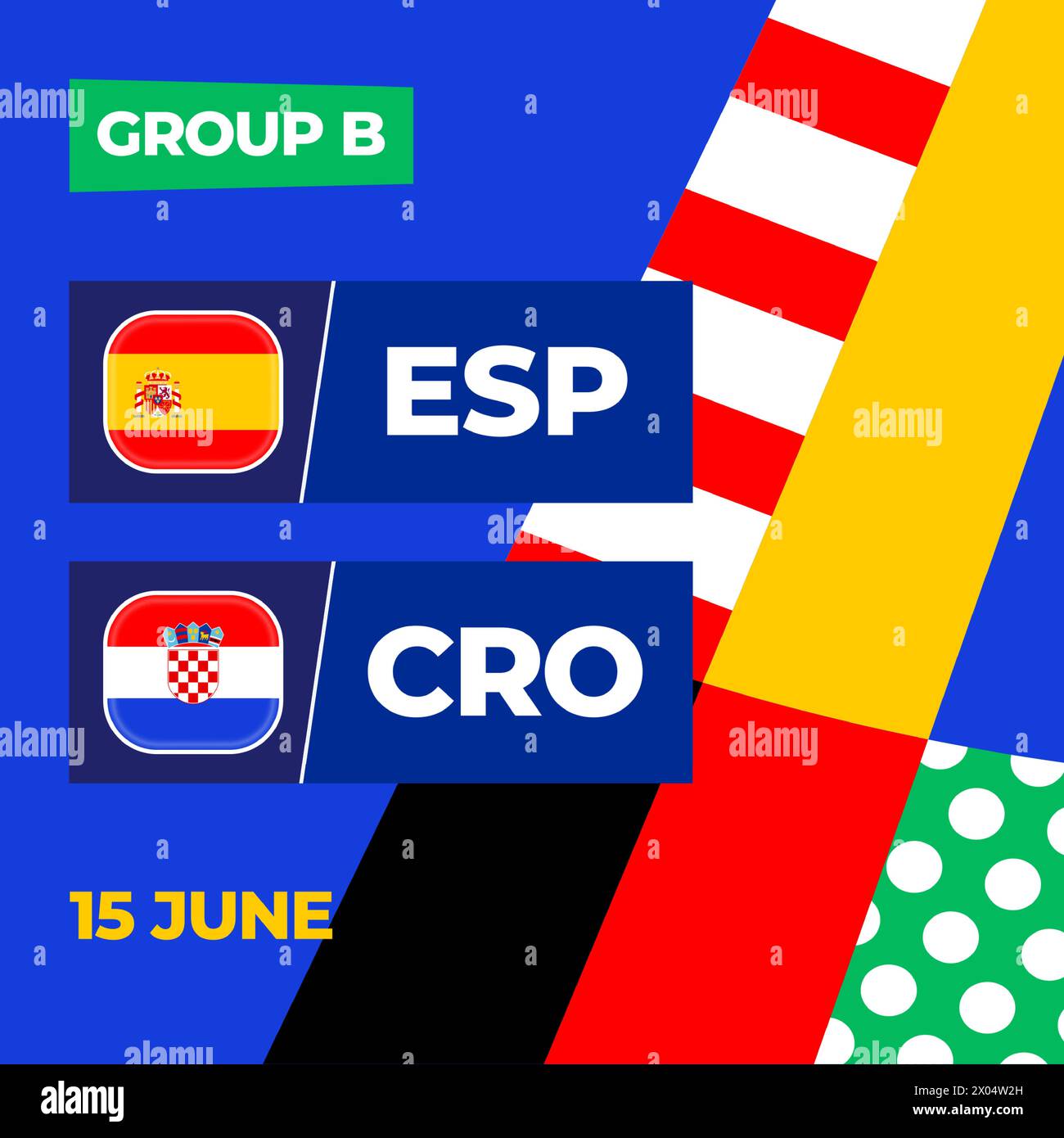 Spain vs Croatia football 2024 match versus. 2024 group stage