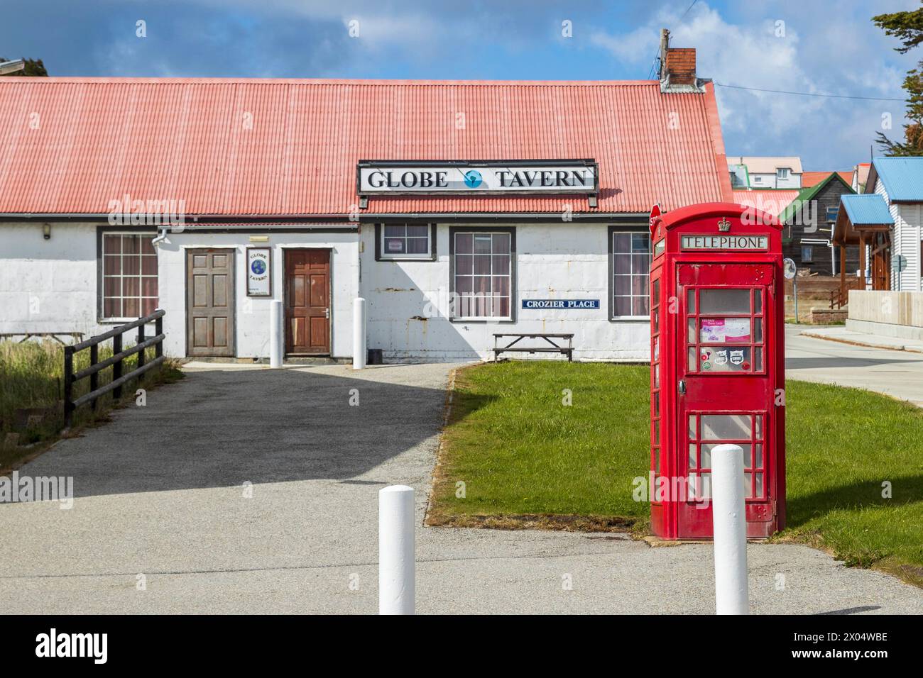 The Globe Tavern, Stanley, Falkland Islands, Saturday, December 02, 2023. Photo: David Rowland / One-Image.com Stock Photo