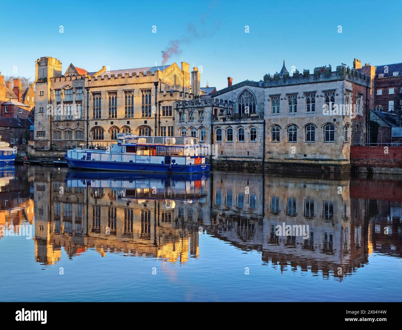 UK, North Yorkshire, York, York Guildhall on the banks of the River Ouse. Stock Photo