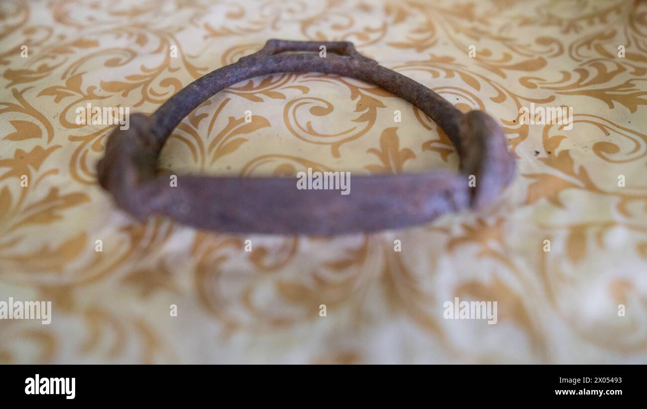 Antique iron horse mount and stirrups Stock Photo Alamy