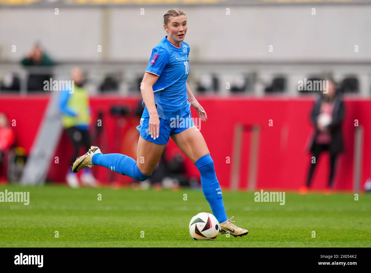 AACHEN, GERMANY - APRIL 9: Karolina Lea Vilhjalmsdottir of Iceland in