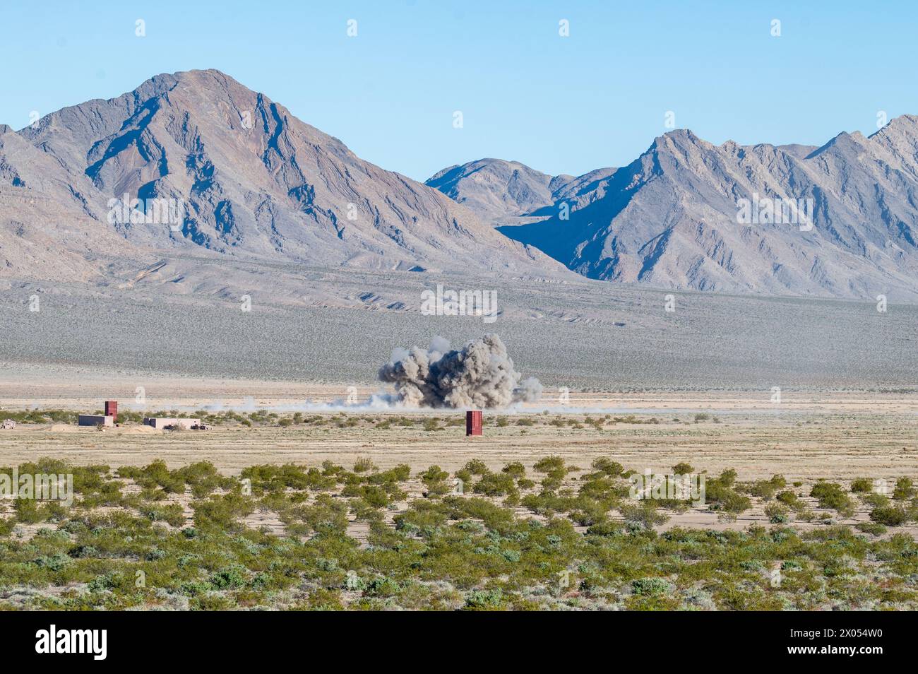 A guided bomb unit (GBU) 39 small diameter bomb hits a target during a ...