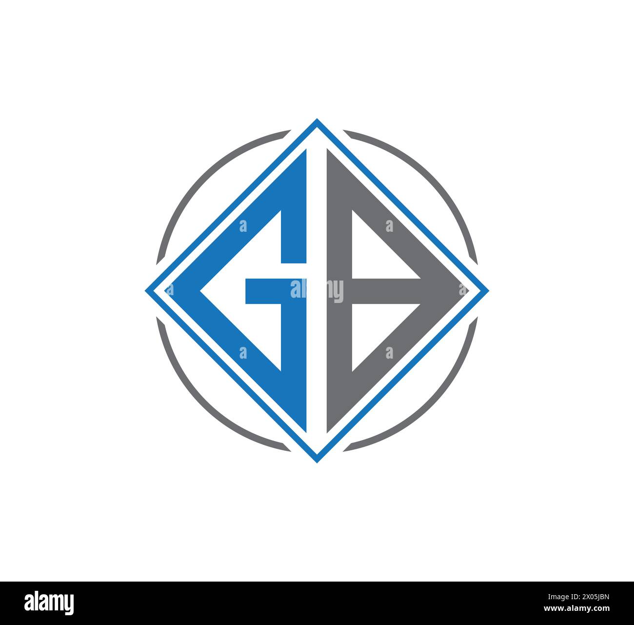 GB letter logo logo design vector template Stock Vector