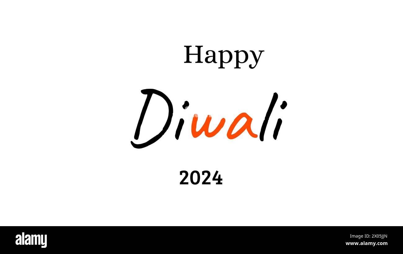 Happy Diwali text vector art | Happy Diwali text design | Happy Diwali cursive font design | Diwali Festival vector | Deepavali design. Stock Vector