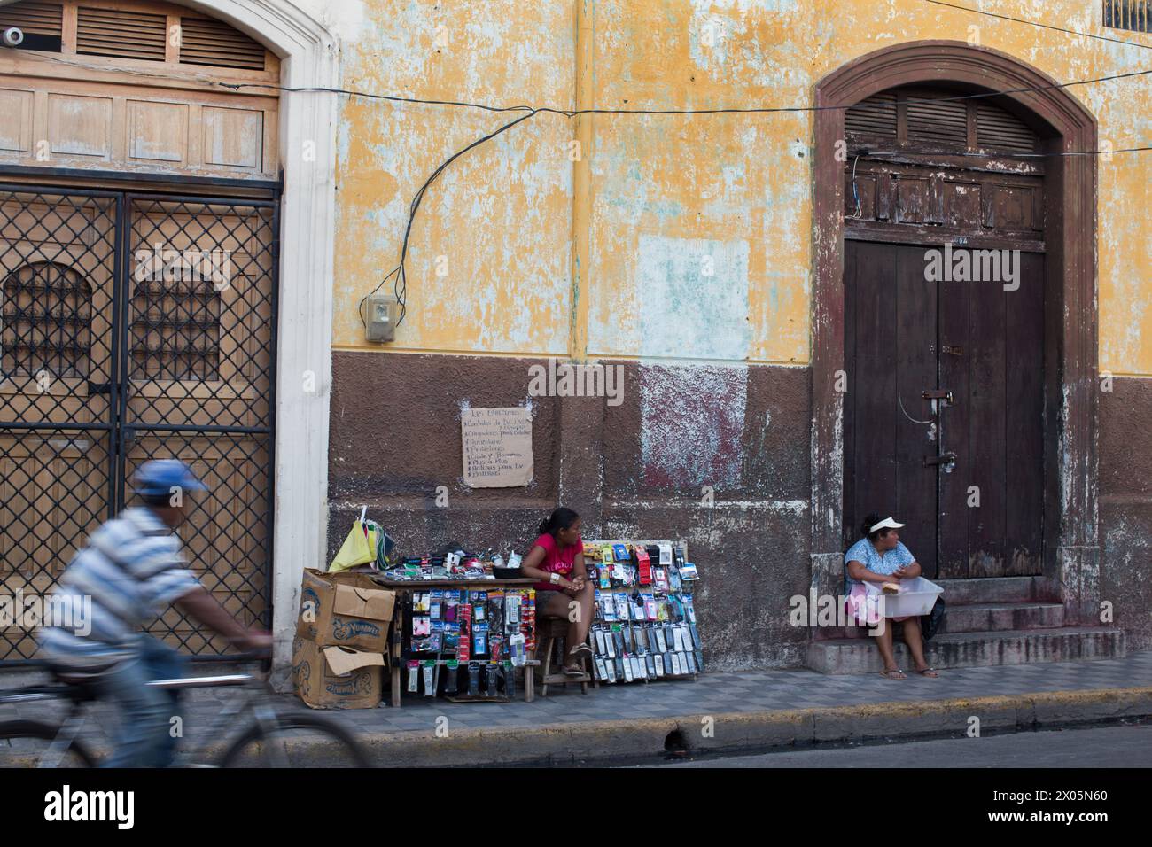 Colonial era architecture dominates the city of Granada, NIcaragua, a ...