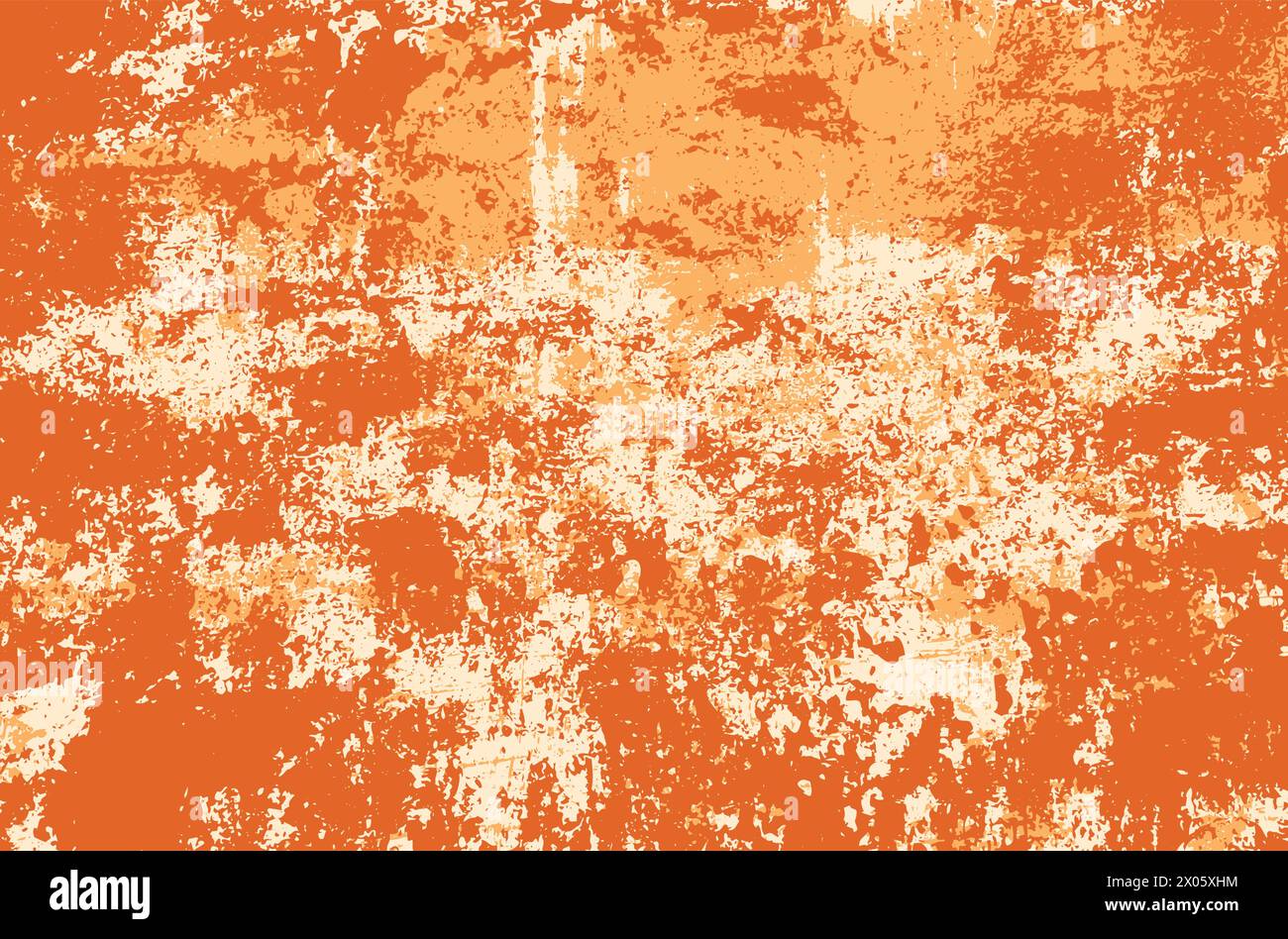 Distressed orange yellow grunge texture as abstract background. Stock Vector