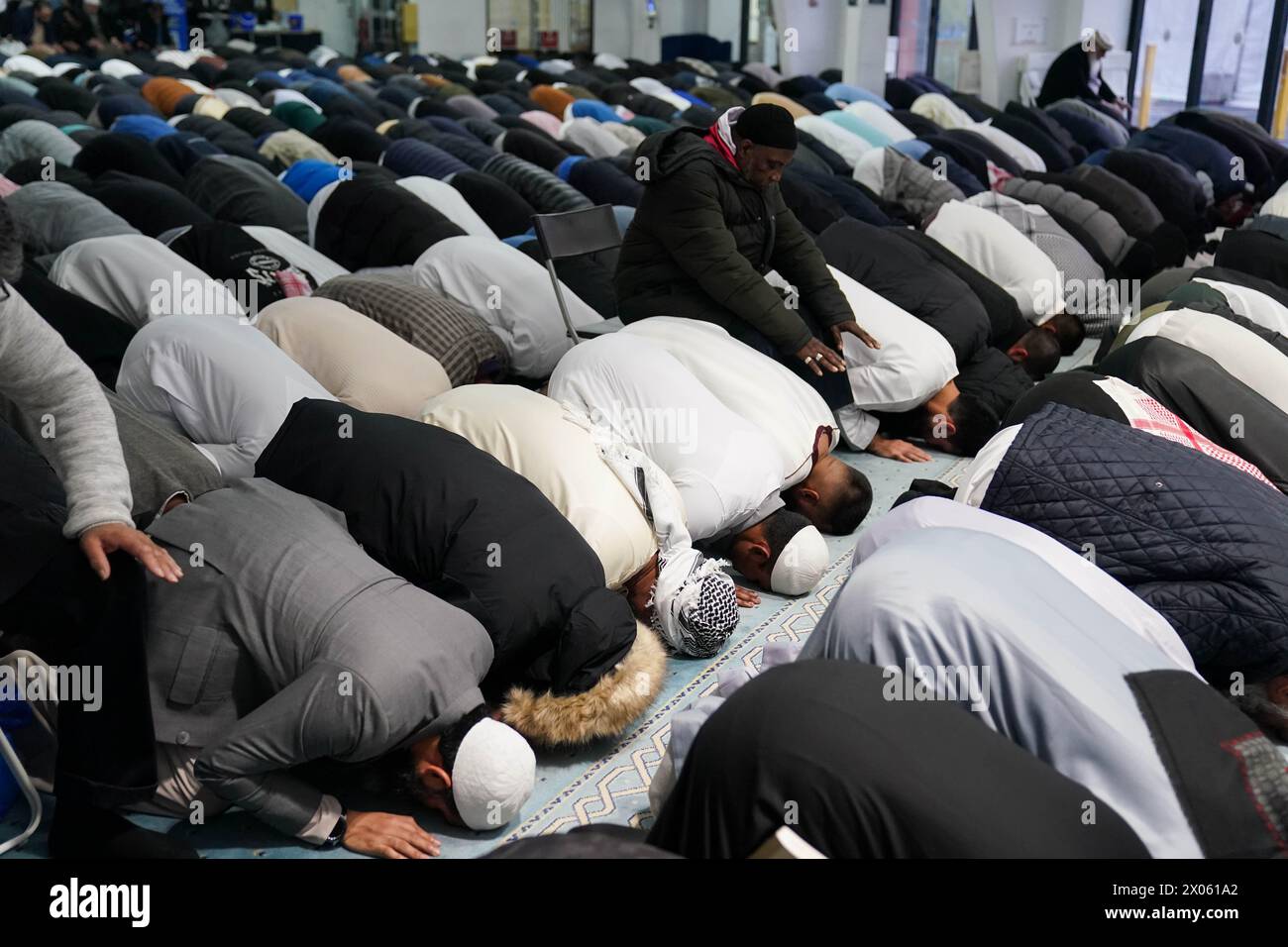 Worshippers gather for morning prayers at Green Lane Masjid in ...