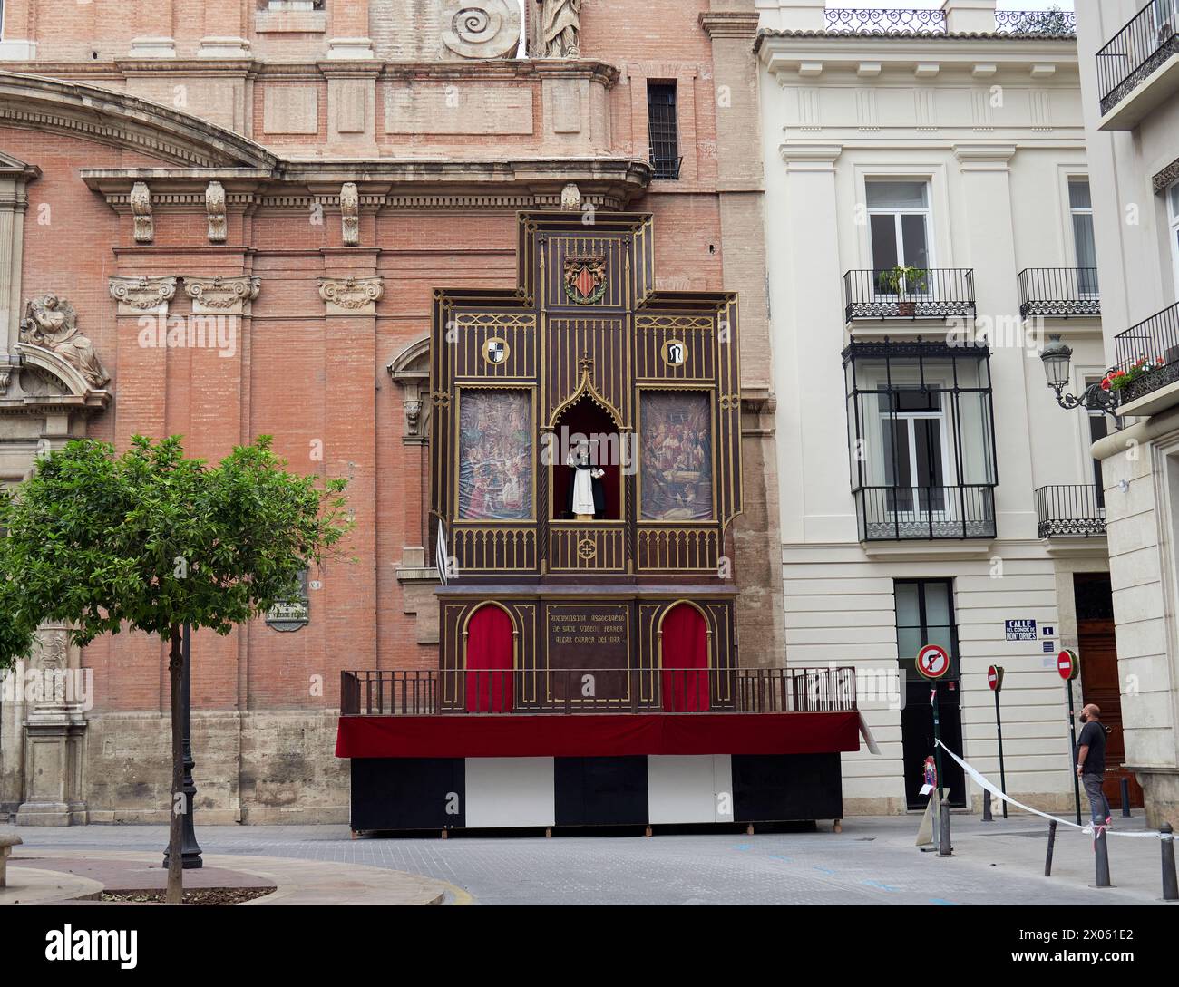 Altarpiece of San Vicente Ferrer of Valencia Stock Photo