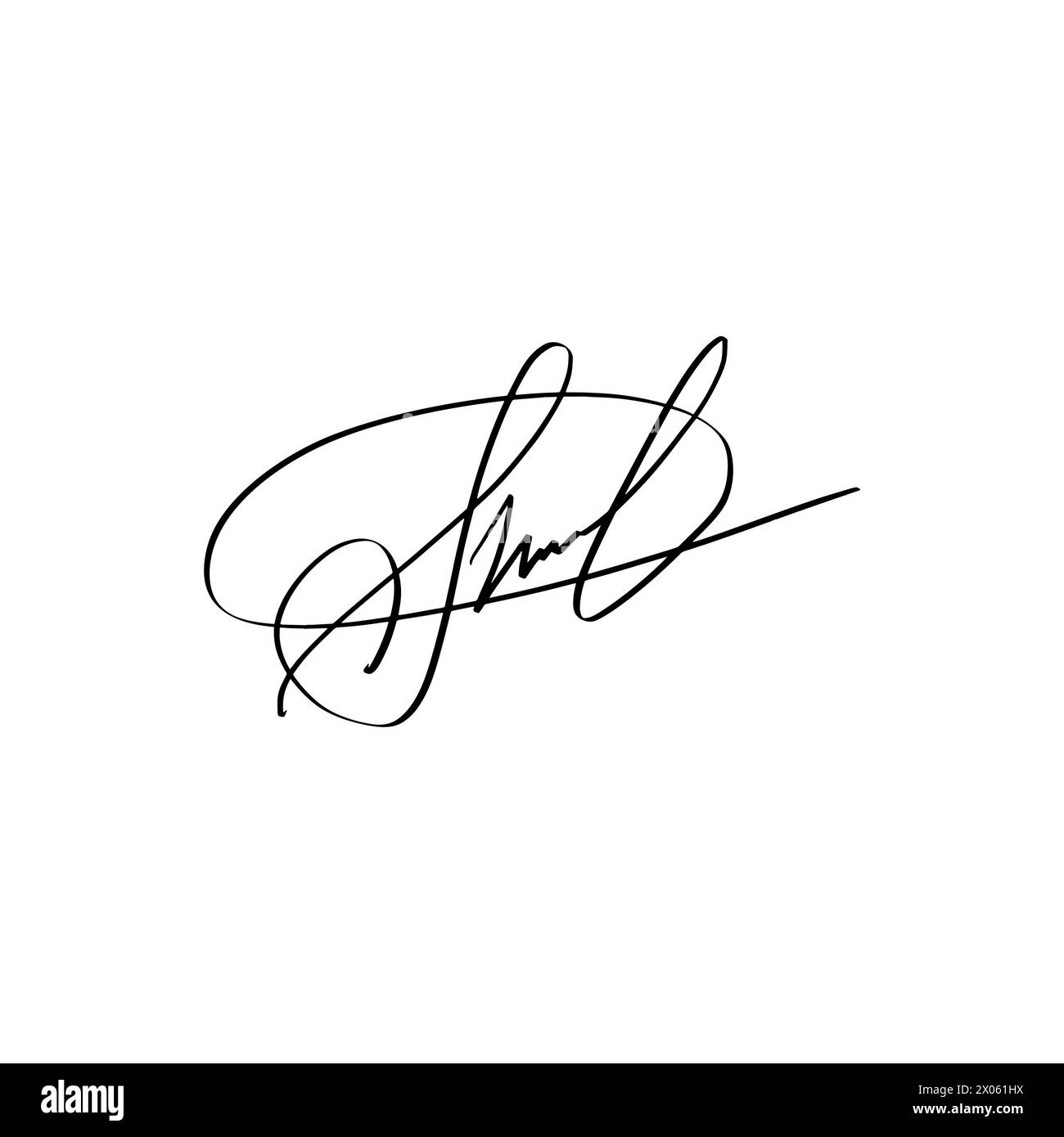 Handwriting Autograph set. Personal fictitious signature calligraphy