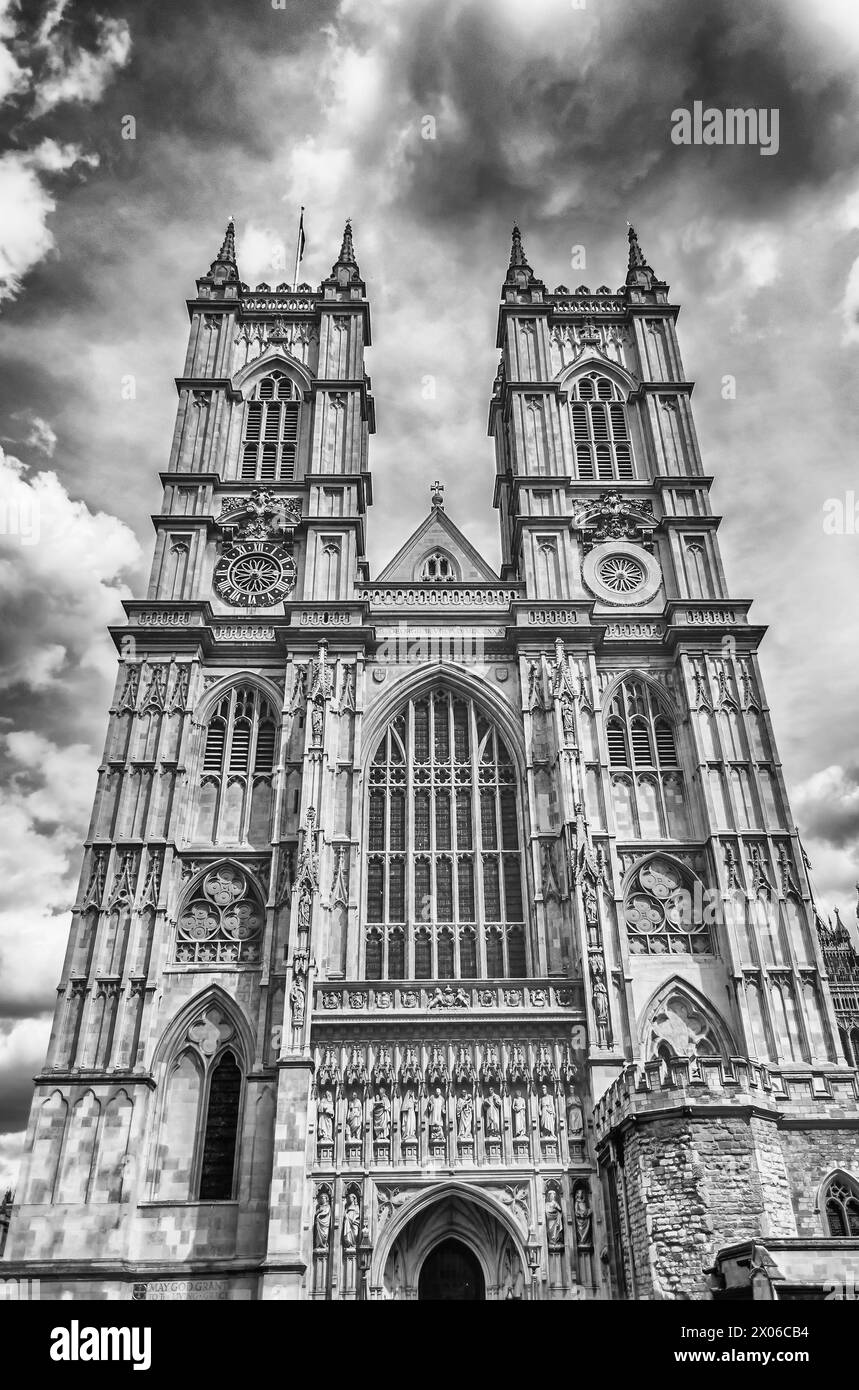 Facade of the Westminster Abbey, iconic gothic church and one of the ...