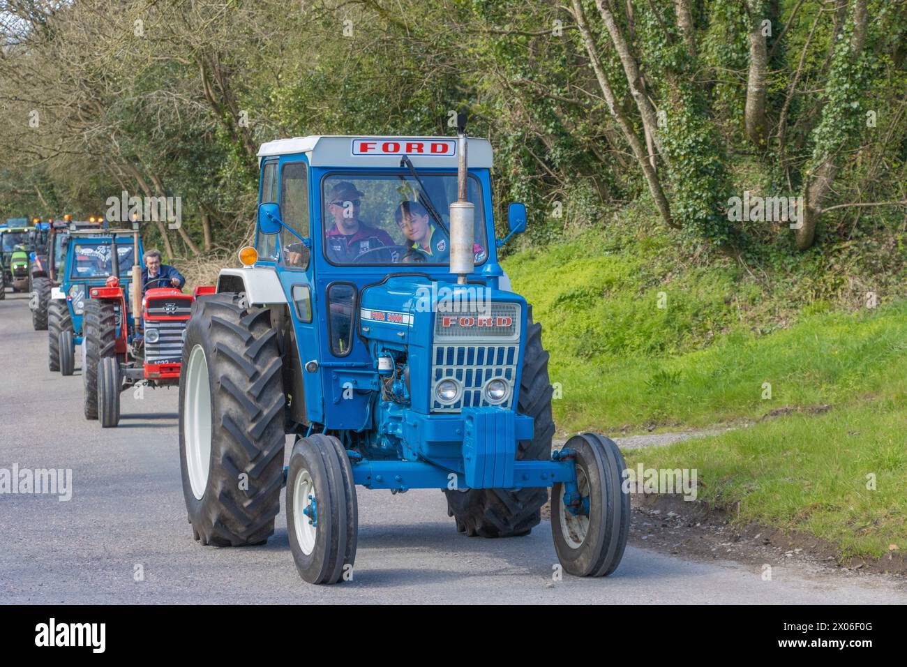 Bandon Grammar School, Car, Truck and Tractor Run, April 2024 Stock