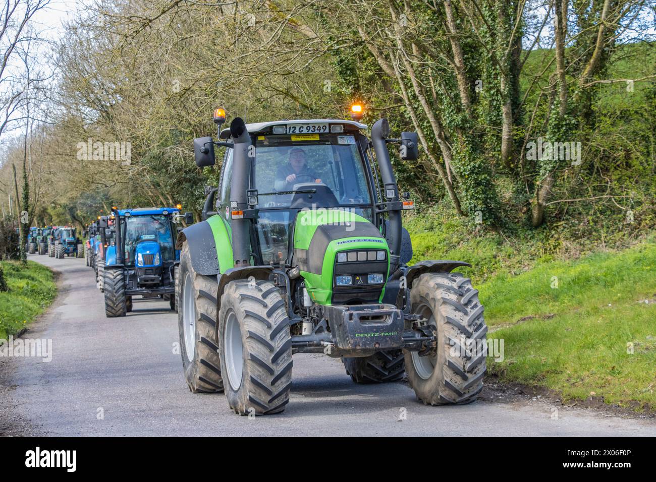Bandon Grammar School, Car, Truck and Tractor Run, April 2024 Stock