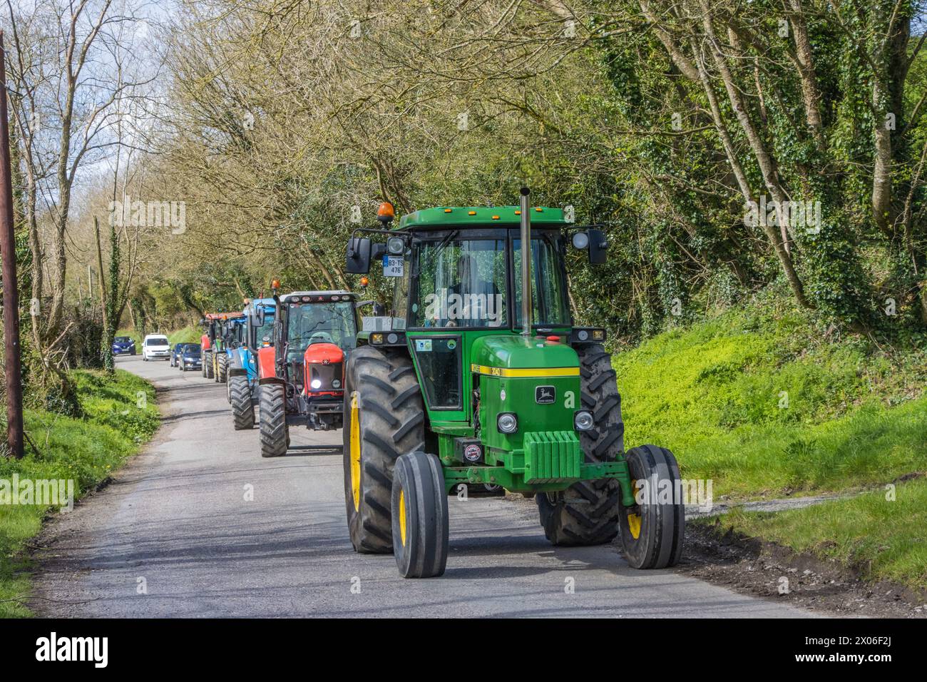Bandon Grammar School, Car, Truck and Tractor Run, April 2024 Stock