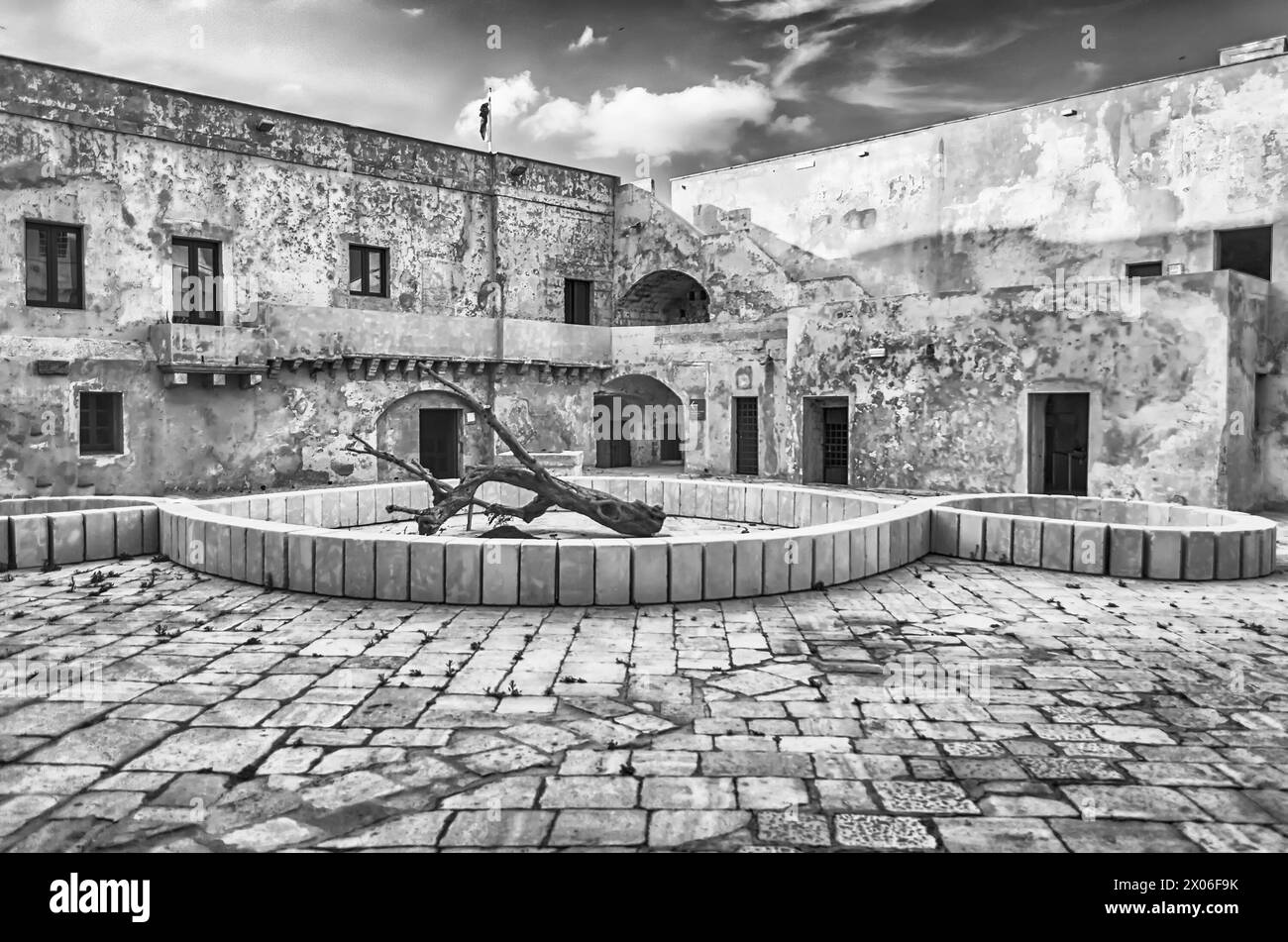 Interior view of the AngevineAragonese Castle in Gallipoli, Salento
