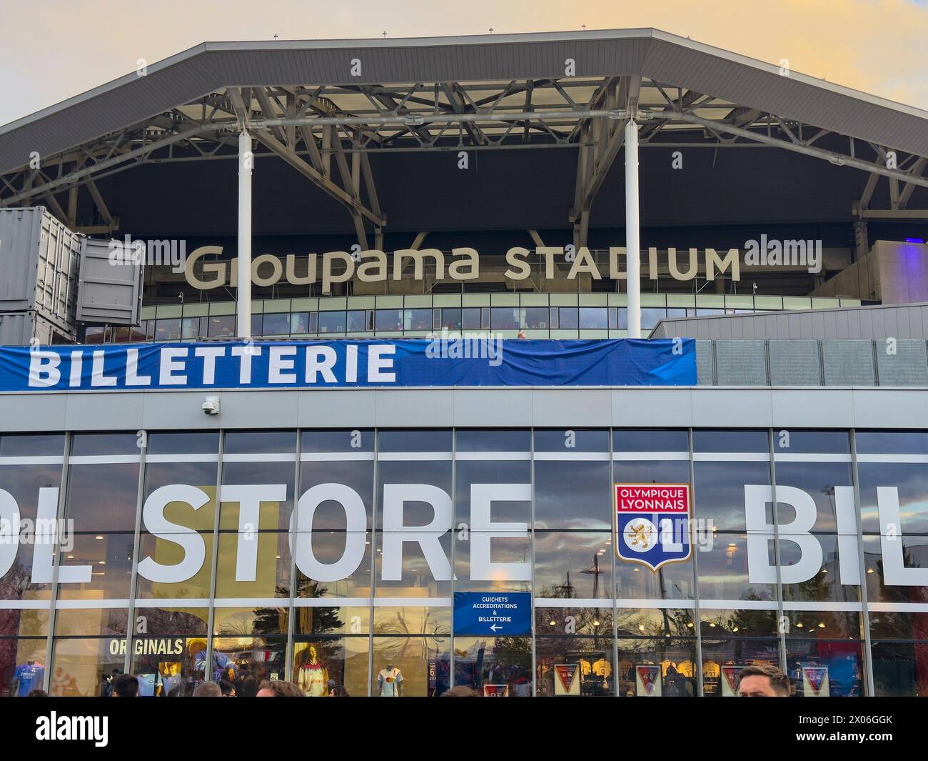 Groupama Stadium outside before the friendly match FRANCE - GERMANY  0-2  FRANKREICH - DEUTSCHLAND 0-2 in preparation for European Championships 2024  on Mar 23, 2024  in Lyon, France.  Photographer: ddp images / star-images Stock Photo