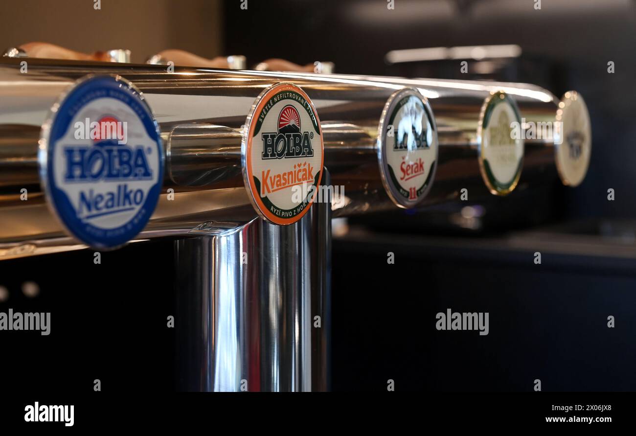 Hanusovice, Czech Republic. 09th Apr, 2024. Holba brewery of beer maker ...