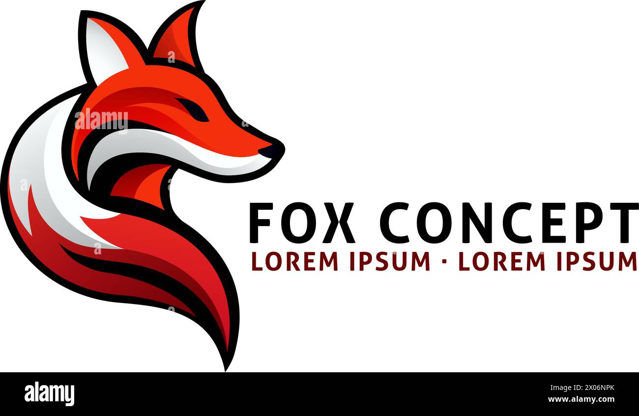 Fox Animal Design Icon Mascot Illustration Concept Stock Vector Image ...
