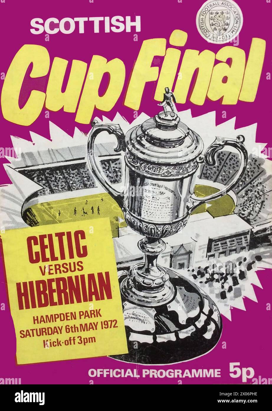 Old scottish league cup final programme hires stock photography and